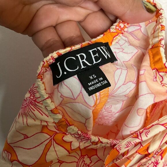 J. Crew Tie-front Cotton Poplin Midi Dress - Picture 6 of 9